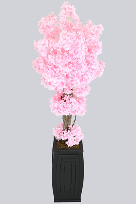 Yapay Çiçek Deposu - Lüx Saksıda Yapay Bahar Dalı Ağaç 180 cm Pembe