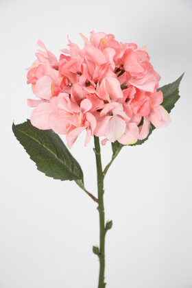 Yapay Tek Dal Pastel Ortanca Dalı 58 cm Pembe - Yapay Çiçek Deposu