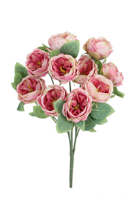 Yapay Çiçek 10 Dallı Catalina Rose 45 cm Pembe - 1