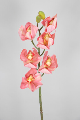 Yapay Çiçek Deposu - Yapay Islak Dokulu Premium Singapur Orkide Çiçeği 72 cm Pembe