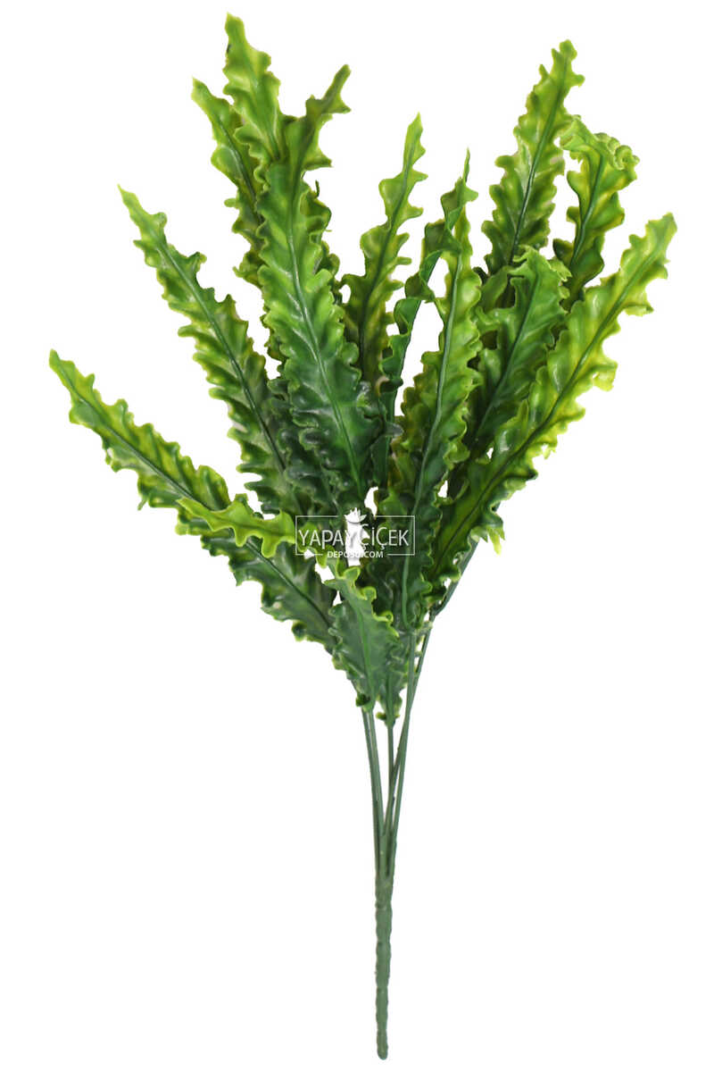 Plastik Dalgalı Yeşillik Demeti 40 Cm