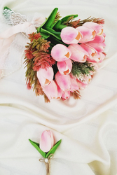Gelin Çiçeği Tİthis 2li Set(Pembe Islak Lale) - 2