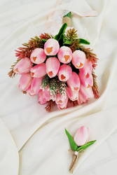 Gelin Çiçeği Tİthis 2li Set(Pembe Islak Lale) - 4