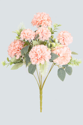 Yapay Çiçek Deposu - Yapay İri 7 Dal Kasımpatı Demeti 43 cm Pudra Pembe
