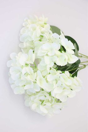 Yapay Çiçek 5 Dal Ortanca Demeti Kırık Beyaz - Thumbnail