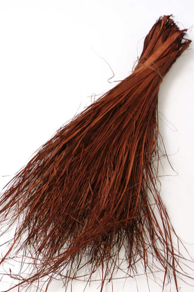 Yapay Çiçek Deposu - Tropic Strip Grass Şerit Kurutulmuş Çimen Demeti 40cm Kızıl-Kahve