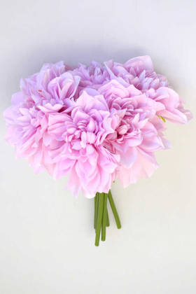 Yapay Krizantem Dahlia Yıldız Çiçeği 25cm Lila - Thumbnail