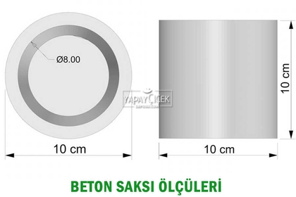 Beton Saksıda Yapay Succulent Bahçesi Tropikal Model - Thumbnail