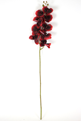 Yapay Islak Dokulu Premium Orkide Çiçeği 97 cm Kırmızı - Thumbnail