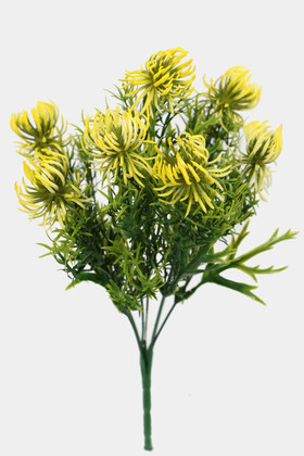 Yapay Çiçek Deposu - Yapay Ahtapot Bitkisi Demeti 30 cm Sarı