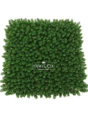 Yapay Çamdalı Model Duvar Bitki Kaplaması 50x50 cm Koyu Yeşil - Thumbnail