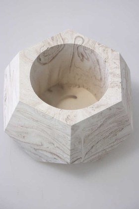 Handmade Beton Saksı 6.5 cm Model-12 Taş Rengi - Thumbnail