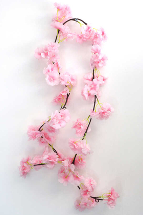 Yapay Çiçek Deposu - Sarkan Bahar Çiçeği İp Tipi 175 cm Pembe