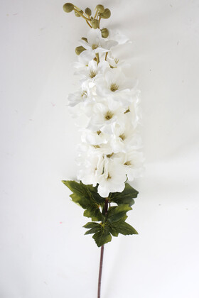 Yapma Çiçek Kaliteli Dal Şebboy 87 cm Beyaz - Thumbnail