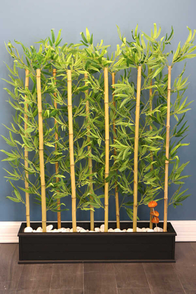 Ahşap Saksıda Bambu Seperatör Kırçıllı Orman Model (20x100x150cm) - 2