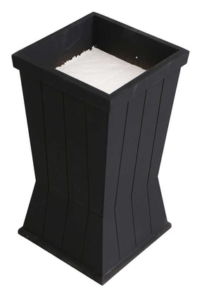 Dekoratif Ahşap MDF Saksı ve Çiçeklik Mat Siyah 50cm Kanallı Model - Yapay Çiçek Deposu