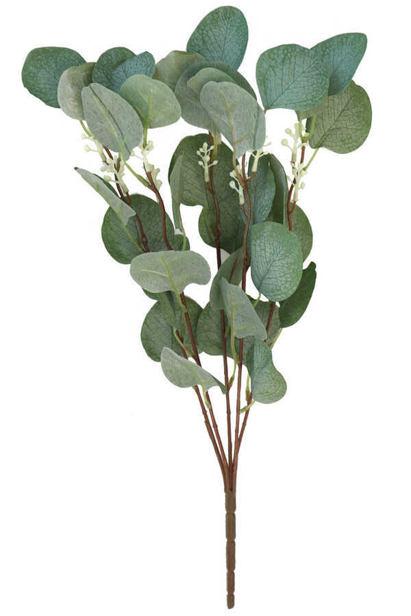 Yapay Okaliptus Demeti İri Yapraklı 45 cm Mat Yeşil