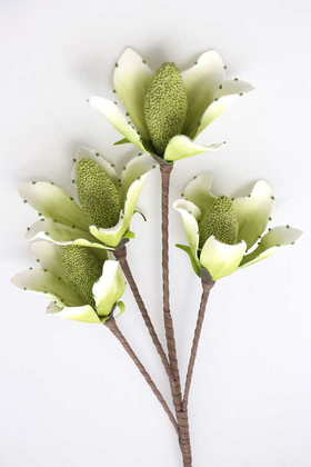 Yapay Çiçek Deposu - Exclusive Yapay Çiçek 4 Tropik Meyveli Lateks Dal Yeşil