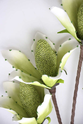 Exclusive Yapay Çiçek 4 Tropik Meyveli Lateks Dal Yeşil - Thumbnail