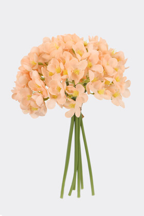 Yapay Çiçek Deposu - Kaliteli Yapay Mine Çiçekli Buket 26 cm Somon