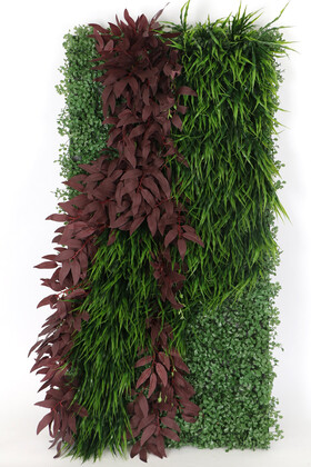 Yapay Çiçek Deposu - Yapay Dikey Bitki Hazır Duvar Paneli 50x100 cm Model 4