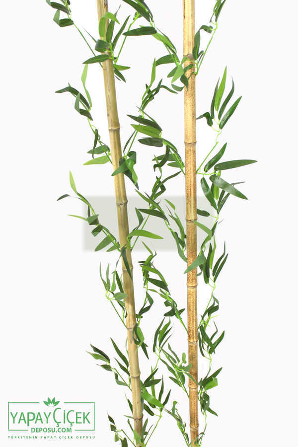 180 cm Yapay 14 Dal Yapraklı Gerçek Bambu