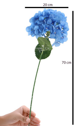 Yapay Koca Kafa Ortanca Dalı 70 cm Koyu Mavi - 3