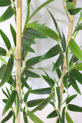 İri Yapraklı 110 cm Yapay 8 Dal Gerçek Bambu - Thumbnail
