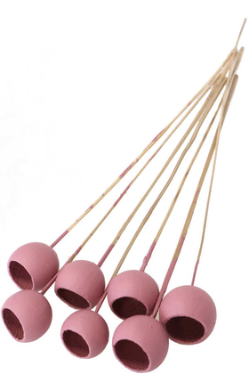 Yapay Çiçek Deposu - Dekoratif Bell Cup Orta Boy 7li Doğal Kabak Soft Pembe