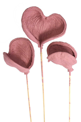 Yapay Çiçek Deposu - 3lü Tropic Bitki Badam on Stem 45 cm Soft Pembe