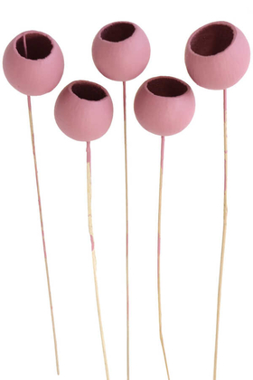 Yapay Çiçek Deposu - Dekoratif Bell Cup 5li Tropic Kabak Soft Pembe