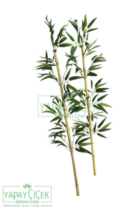 115 cm Yapay 11 Dal Yapraklı Doğal Bambu Tip12 - Thumbnail