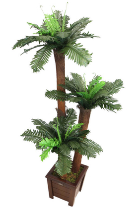 Ucuz Yapay Ağaç 3 Gövdeli Afrika Palmiyesi 130 cm - Thumbnail