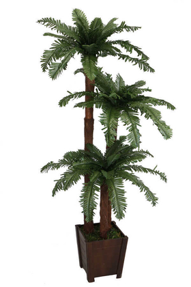 Yapay Çiçek Deposu - Ucuz Yapay Ağaç 3 Gövdeli Afrika Palmiyesi 160 cm