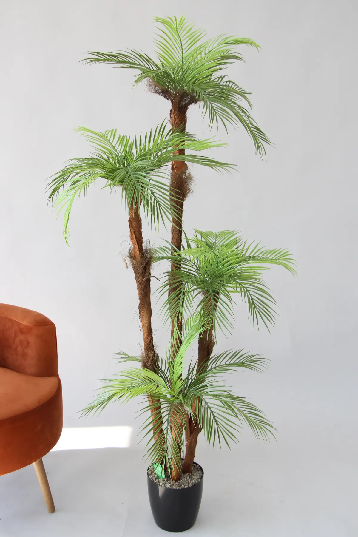 Yapay Palmiye Ağacı 4 Gövdeli 36 Yaprak 160 cm Saksılı - 1