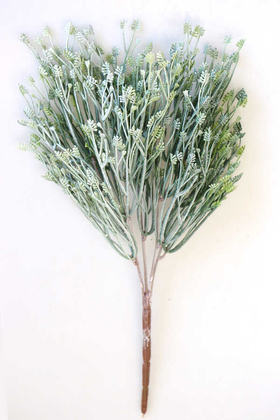 Yapay Çiçek Deposu - Yapay Kıtır Yeşillik Demeti 35cm Pudralı Açık Yeşil