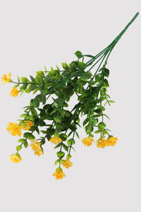 Yapay Çiçek Deposu - Yapay Çiçekli Kıtır Yeşillik Demeti Sarı
