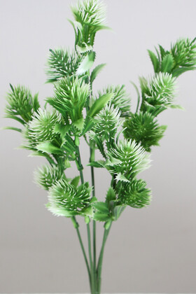 Yapay 5 Dal Plastik Mini Agrimonia Demeti 30 cm Yeşil Beyaz - Thumbnail