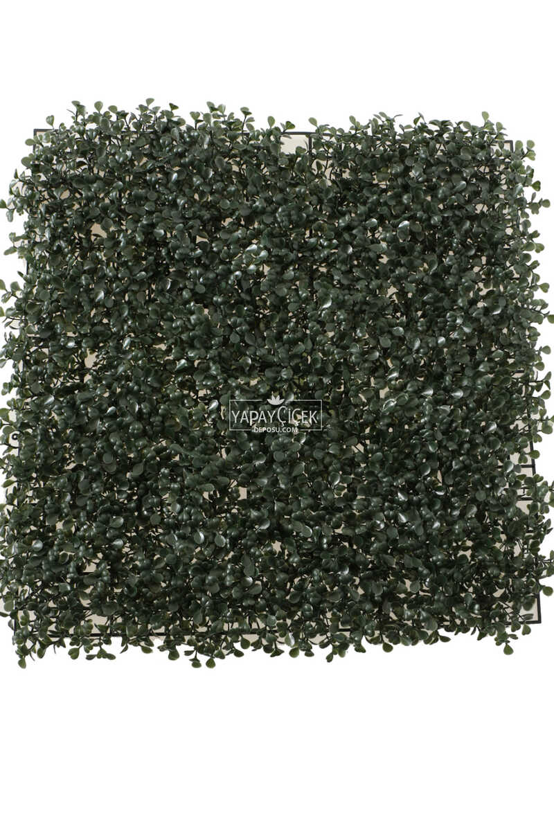 U.V Dayanımlı Yapay Çim Karo Tabaka Şimşir 50 cm x 50 cm Koyu Yeşil