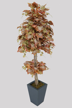 Yapay Ağaç Sonbahar Çınar Ağacı 170 cm Kızıl Kahve - Thumbnail