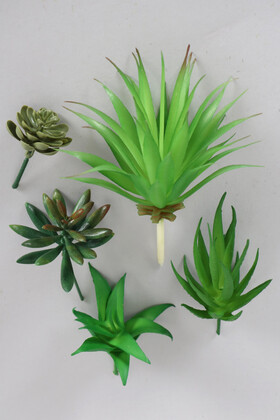 Yapay Çiçek Deposu - Yapay Succulent Sukulent Set - 20