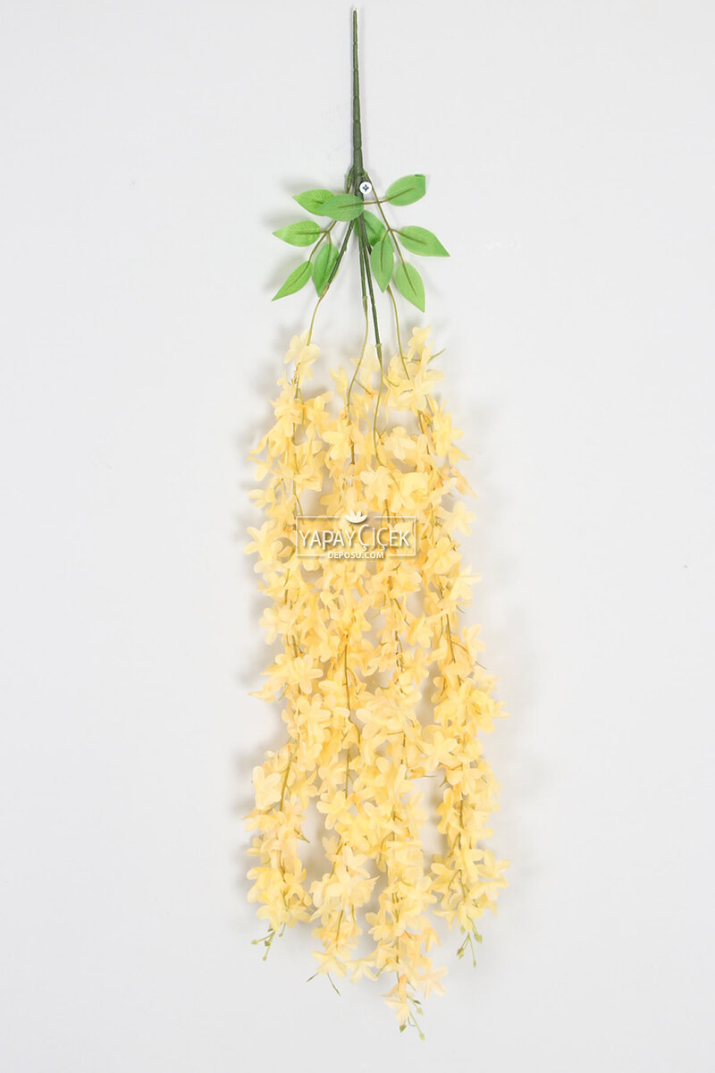 Yapay Sarkan Akasya Çiçeği 85 cm Krem