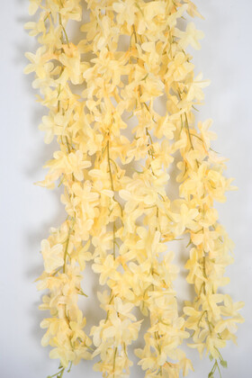 Yapay Sarkan Akasya Çiçeği 85 cm Krem - Thumbnail