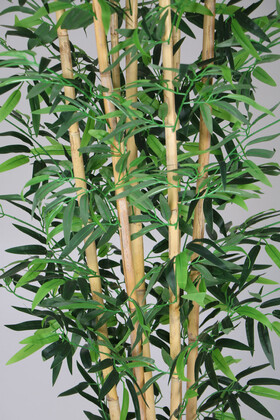 7 Gövdeli Yapay Bambu Ağaç (Islak Yaprak) 230 cm - Thumbnail
