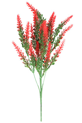 5 Dal Plastik Lavanta Demeti 35 cm Yeşil-Kırmızı - 2
