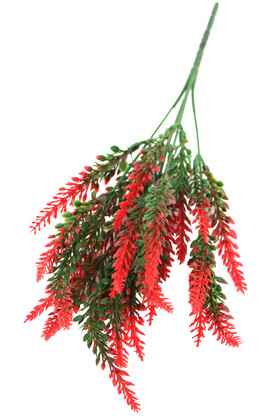 5 Dal Plastik Lavanta Demeti 35 cm Yeşil-Kırmızı - 3