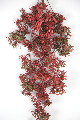 Yapay Çiçek Sarkan Şimşir 72 cm Kırmızı - Thumbnail