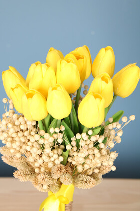 Islak Lale Gelin Çiçeği 2li Set Sarı - Thumbnail