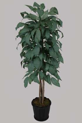 Yapay Çiçek Deposu - 3 Gövdeli Yapay Ceviz Ağacı Koyu Yeşil 175 cm