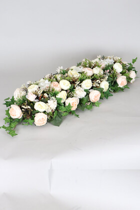 Düğün Nişan Söz Masa Çiçeği Hazır Tag Çiçeği 40 cm x 110 cm Model 3 - Yapay Çiçek Deposu